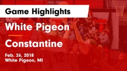 White Pigeon  vs Constantine Game Highlights - Feb. 26, 2018
