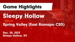 Sleepy Hollow  vs Spring Valley  (East Ramapo CSD) Game Highlights - Dec. 28, 2023