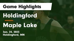 Holdingford  vs Maple Lake  Game Highlights - Jan. 24, 2023