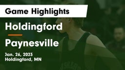 Holdingford  vs Paynesville  Game Highlights - Jan. 26, 2023