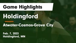 Holdingford  vs Atwater-Cosmos-Grove City  Game Highlights - Feb. 7, 2023