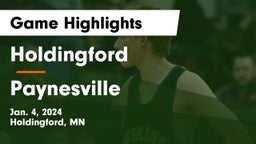 Holdingford  vs Paynesville  Game Highlights - Jan. 4, 2024