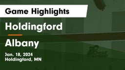 Holdingford  vs Albany  Game Highlights - Jan. 18, 2024