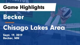 Becker  vs Chisago Lakes Area Game Highlights - Sept. 19, 2019