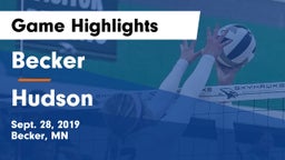Becker  vs Hudson  Game Highlights - Sept. 28, 2019