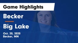 Becker  vs Big Lake  Game Highlights - Oct. 20, 2020