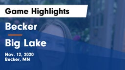 Becker  vs Big Lake Game Highlights - Nov. 12, 2020