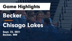 Becker  vs Chisago Lakes  Game Highlights - Sept. 23, 2021