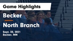 Becker  vs North Branch  Game Highlights - Sept. 30, 2021