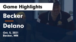 Becker  vs Delano  Game Highlights - Oct. 5, 2021
