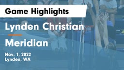 Lynden Christian  vs Meridian Game Highlights - Nov. 1, 2022