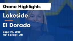 Lakeside  vs El Dorado  Game Highlights - Sept. 29, 2020