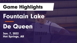 Fountain Lake  vs De Queen  Game Highlights - Jan. 7, 2022