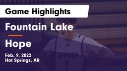 Fountain Lake  vs Hope  Game Highlights - Feb. 9, 2022