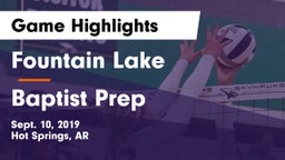 Fountain Lake  vs Baptist Prep  Game Highlights - Sept. 10, 2019