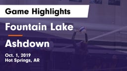 Fountain Lake  vs Ashdown  Game Highlights - Oct. 1, 2019