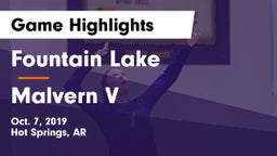 Fountain Lake  vs Malvern V Game Highlights - Oct. 7, 2019