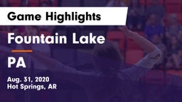 Fountain Lake  vs PA Game Highlights - Aug. 31, 2020