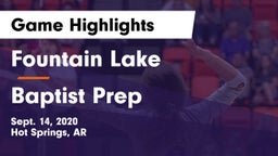 Fountain Lake  vs Baptist Prep  Game Highlights - Sept. 14, 2020