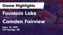 Fountain Lake  vs Camden Fairview Game Highlights - Sept. 15, 2020