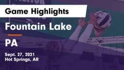 Fountain Lake  vs PA Game Highlights - Sept. 27, 2021