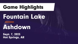 Fountain Lake  vs Ashdown  Game Highlights - Sept. 7, 2023