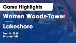 Warren Woods-Tower  vs Lakeshore  Game Highlights - Jan. 8, 2018
