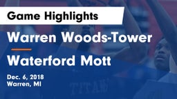 Warren Woods-Tower  vs Waterford Mott Game Highlights - Dec. 6, 2018