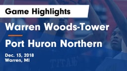 Warren Woods-Tower  vs Port Huron Northern Game Highlights - Dec. 13, 2018