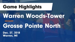 Warren Woods-Tower  vs Grosse Pointe North  Game Highlights - Dec. 27, 2018