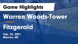 Warren Woods-Tower  vs Fitzgerald  Game Highlights - Feb. 22, 2021