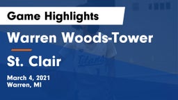 Warren Woods-Tower  vs St. Clair  Game Highlights - March 4, 2021