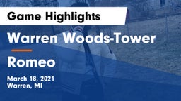 Warren Woods-Tower  vs Romeo  Game Highlights - March 18, 2021