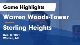 Warren Woods-Tower  vs Sterling Heights  Game Highlights - Dec. 8, 2021