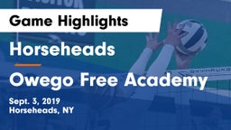 Horseheads  vs Owego Free Academy  Game Highlights - Sept. 3, 2019