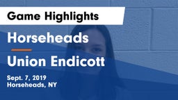 Horseheads  vs Union Endicott Game Highlights - Sept. 7, 2019