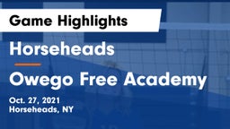 Horseheads  vs Owego Free Academy  Game Highlights - Oct. 27, 2021