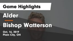 Alder  vs Bishop Watterson  Game Highlights - Oct. 16, 2019