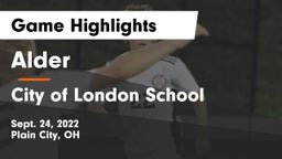 Alder  vs City of London School Game Highlights - Sept. 24, 2022