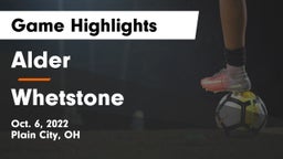 Alder  vs Whetstone  Game Highlights - Oct. 6, 2022