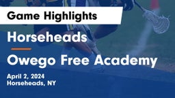Horseheads  vs Owego Free Academy  Game Highlights - April 2, 2024