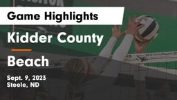 Kidder County  vs Beach Game Highlights - Sept. 9, 2023