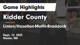 Kidder County  vs Linton/Hazelton-Moffit-Braddock  Game Highlights - Sept. 12, 2023