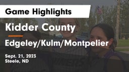 Kidder County  vs Edgeley/Kulm/Montpelier Game Highlights - Sept. 21, 2023