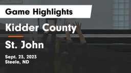 Kidder County  vs St. John Game Highlights - Sept. 23, 2023