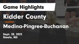 Kidder County  vs Medina-Pingree-Buchanan  Game Highlights - Sept. 28, 2023