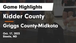 Kidder County  vs Griggs County-Midkota Game Highlights - Oct. 17, 2023