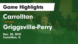 Carrollton  vs Griggsville-Perry Game Highlights - Dec. 20, 2018