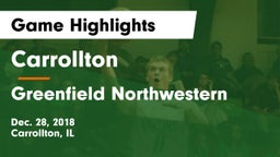 Carrollton  vs Greenfield Northwestern Game Highlights - Dec. 28, 2018