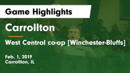 Carrollton  vs West Central co-op [Winchester-Bluffs]  Game Highlights - Feb. 1, 2019